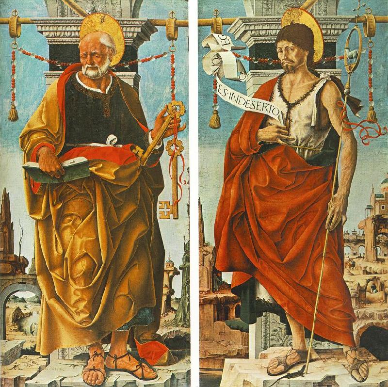 COSSA, Francesco del St Peter and St John the Baptist (Griffoni Polyptych) drg Germany oil painting art